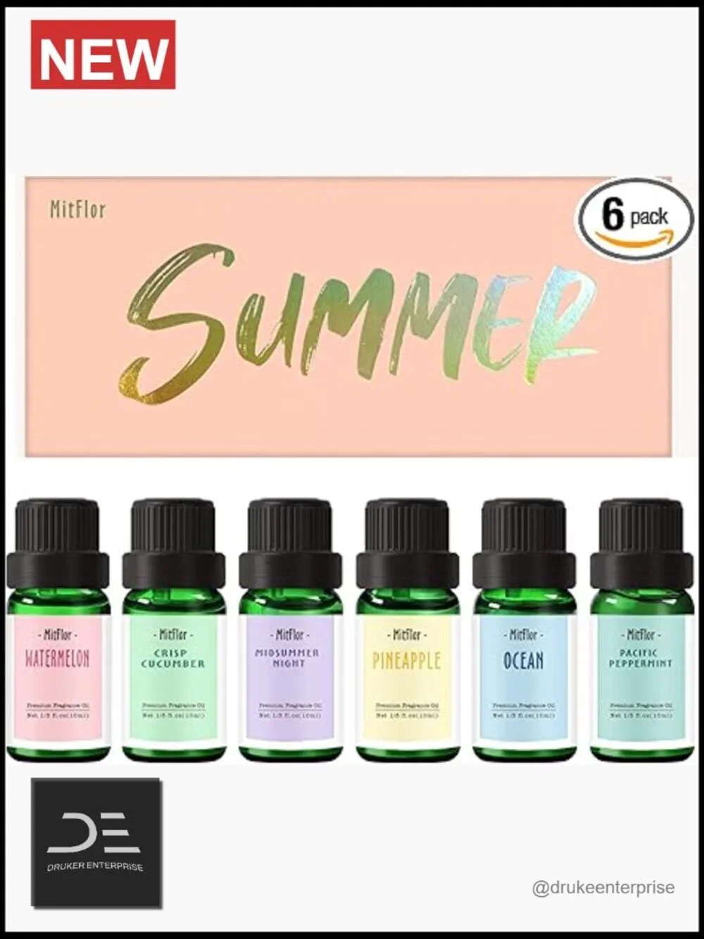 Essential Oil Set for Diffusers, Candle & Soap Making, 6x10ml Fragrance Oils